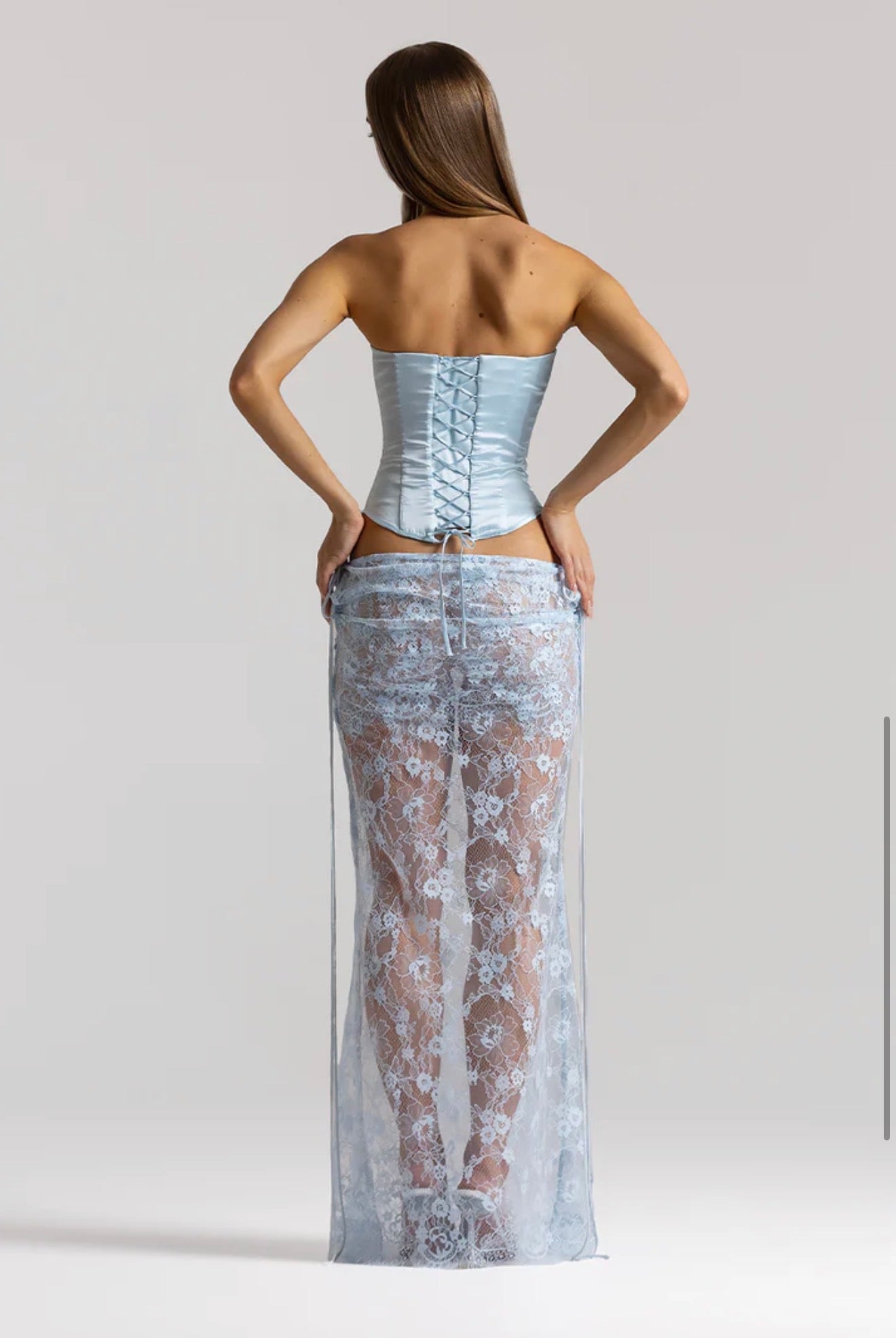 Natalie Rolt Elina Bustier & Bianca Skirt Ice Blue