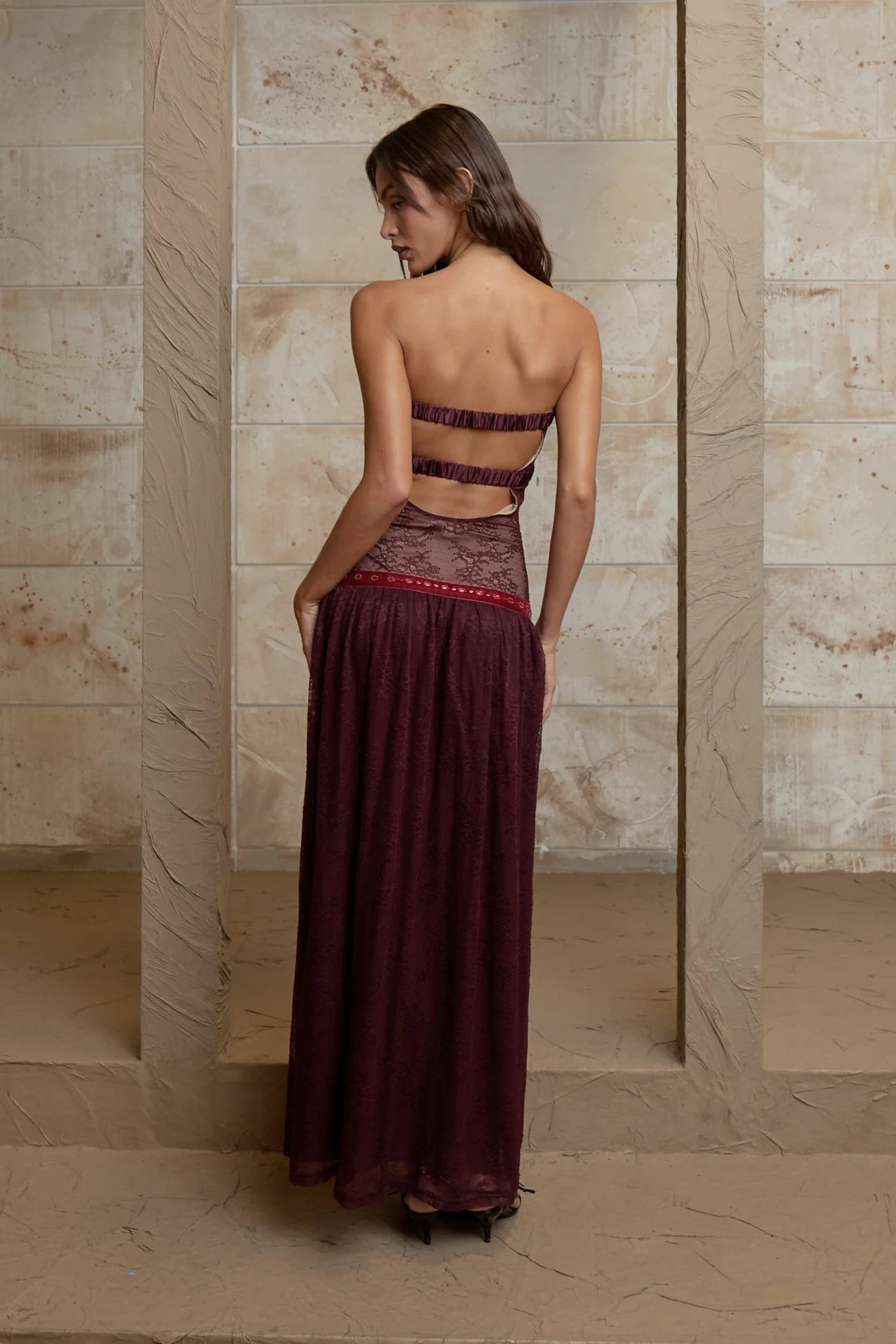 Fait Par Foutch Bordeaux Colette Dress