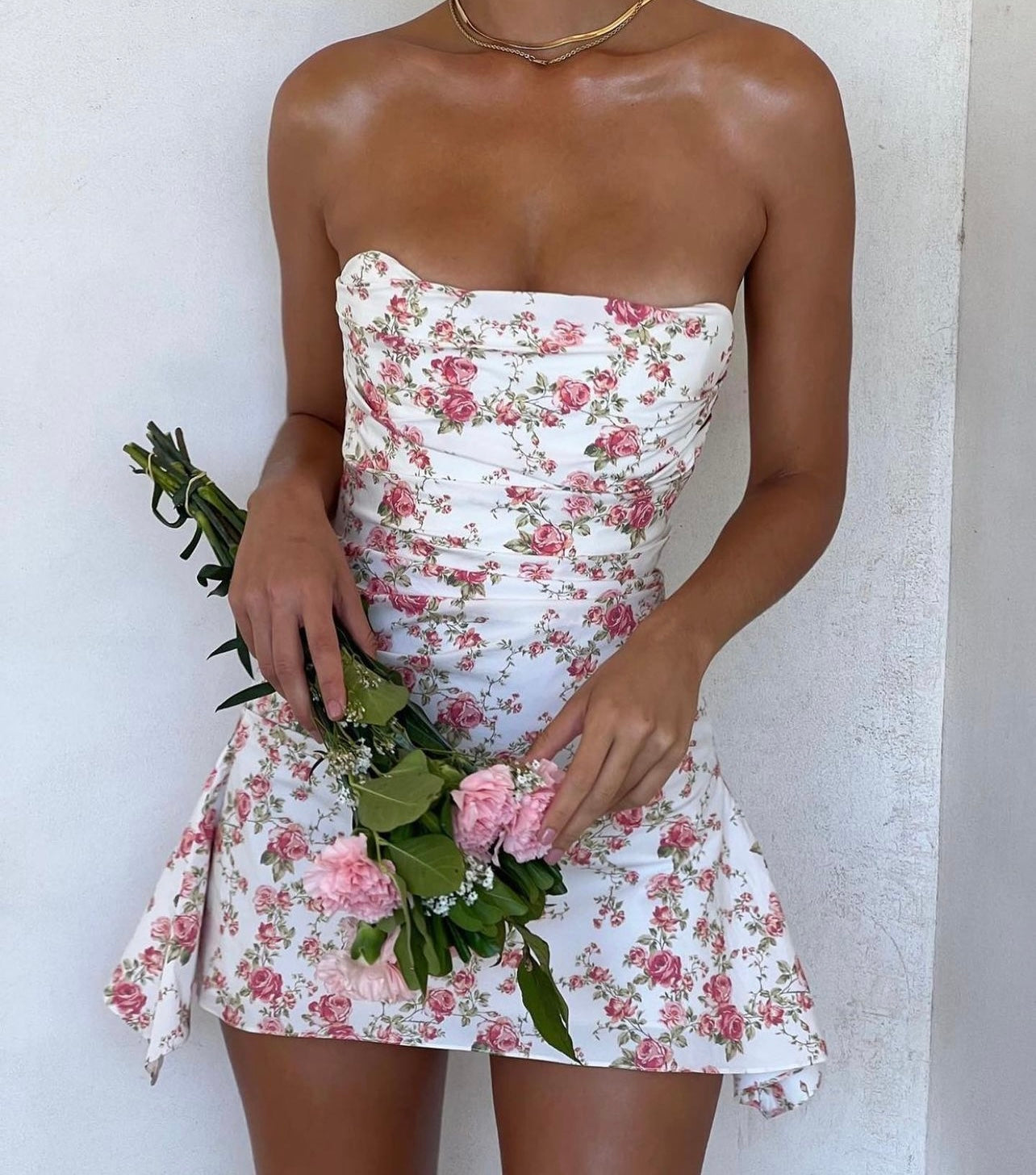 Jasmine Mini Dress (Floral) - House of CB