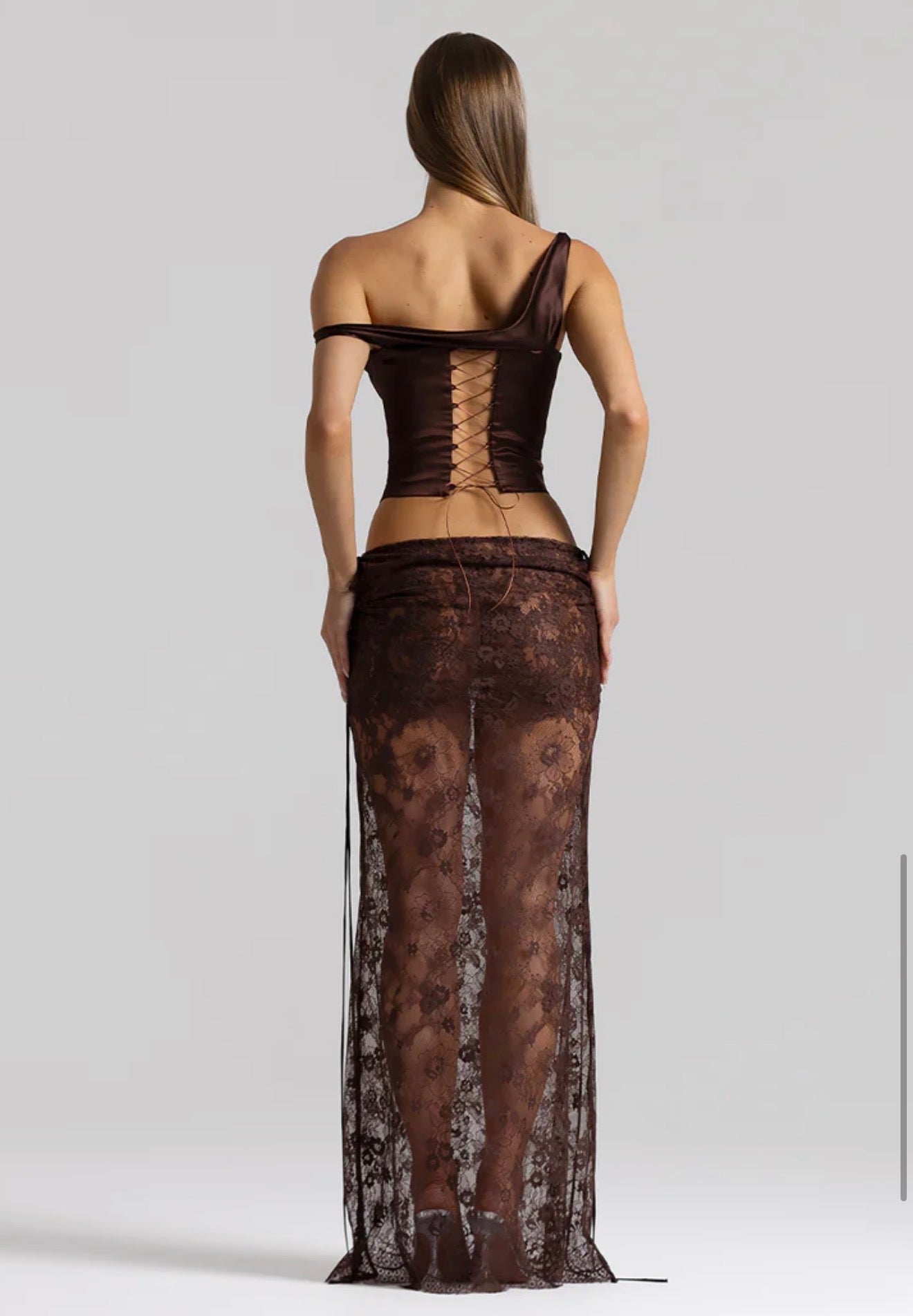 Natalie Rolt Posy Top & Bianca Skirt Brown