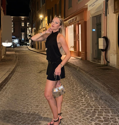 Sylavie Kassandra Mini Dress Black