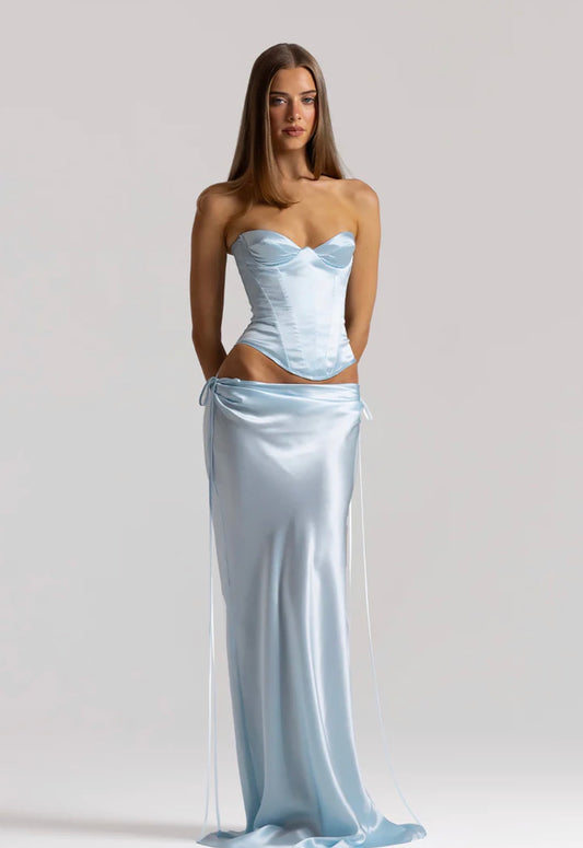 Natalie Rolt Elina Bustier & Evelyn Skirt Ice Blue