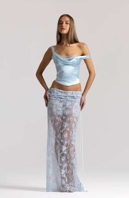 Natalie Rolt Posy Top & Bianca Skirt Ice Blue