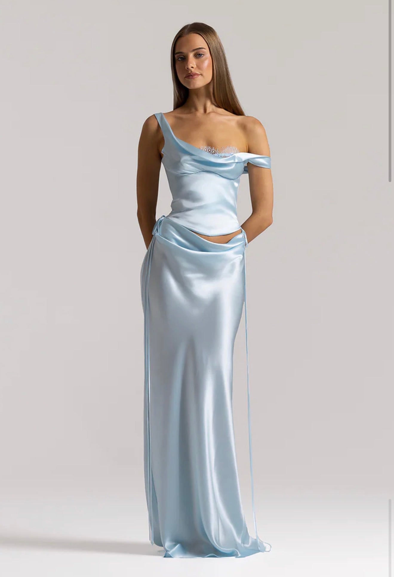 Natalie Rolt Posy Top & Evelyn Skirt Ice Blue