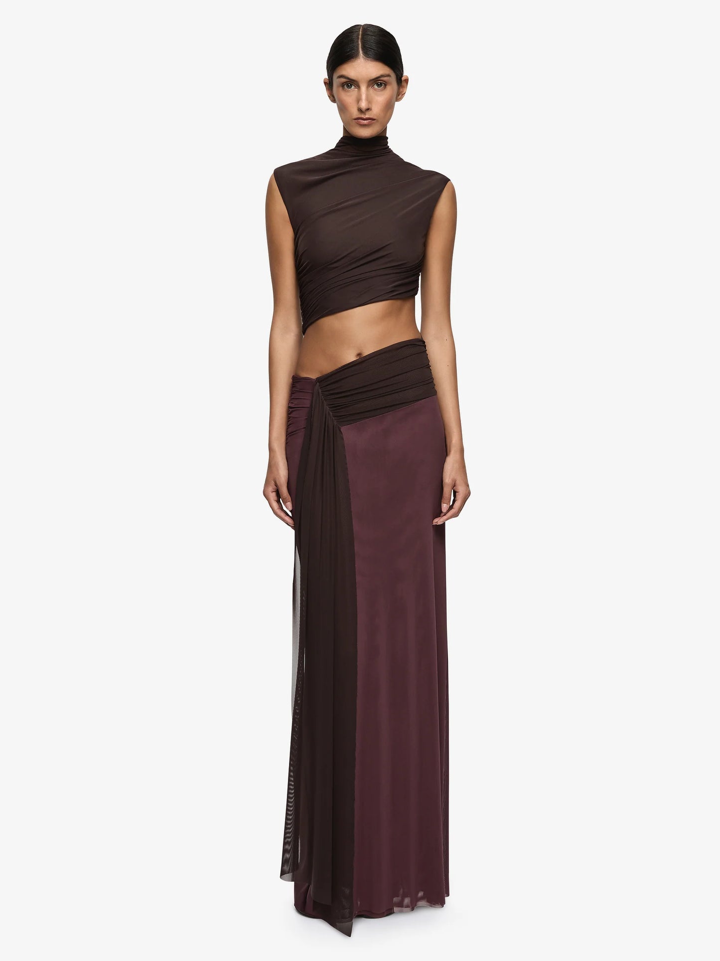 Bec & Bridge Conni Asym Dress Chocolate