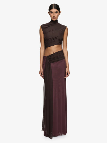 Bec & Bridge Conni Asym Dress Chocolate