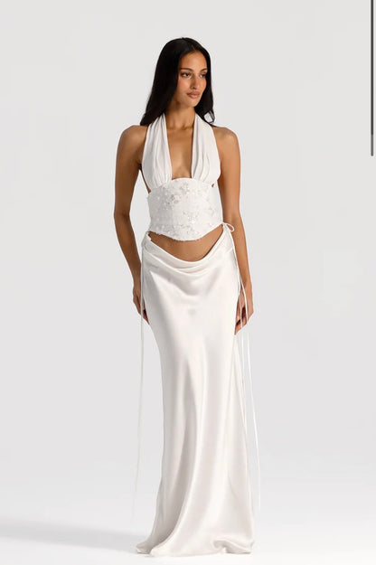 Natalie Rolt Bronte Top & Evelyn Maxi White