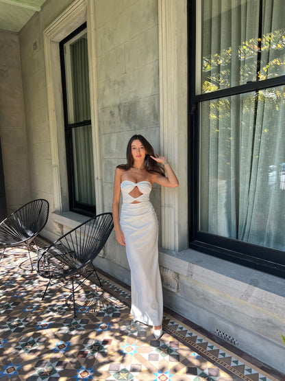 Bec And Bridge Rochelle Twist Maxi Cream