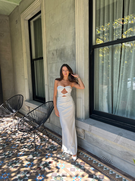 Bec And Bridge Rochelle Twist Maxi Cream