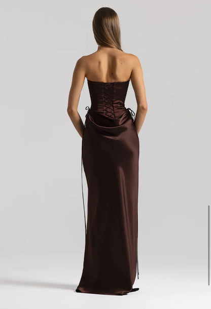 Natalie Rolt Elina Bustier & Evelyn Skirt Brown