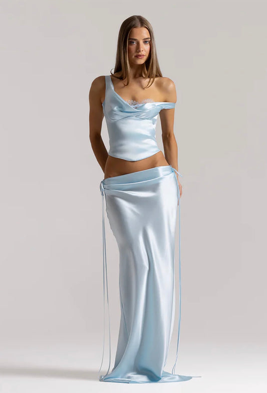 Natalie Rolt Posy Top & Evelyn Skirt Ice Blue