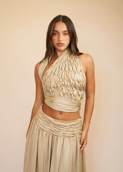 Koster Kulture Cora Top & Skirt Gold