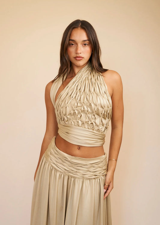 Koster Kulture Cora Top & Skirt Gold