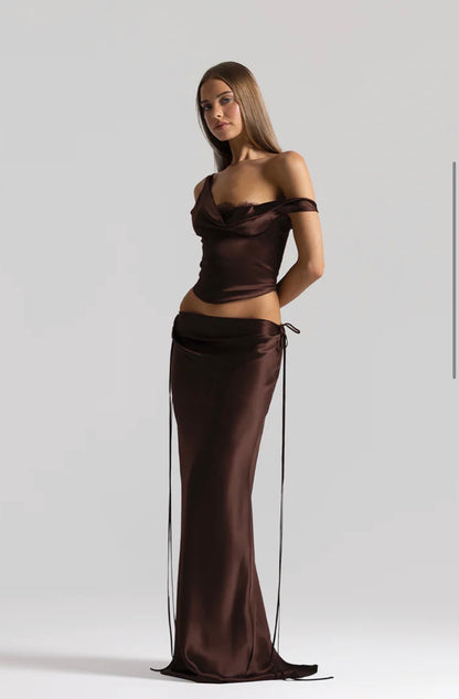 Natalie Rolt Posy Top & Evelyn Skirt Brown