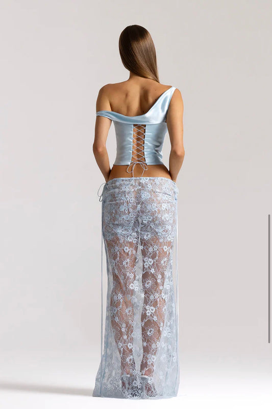 Natalie Rolt Posy Top & Bianca Skirt Ice Blue