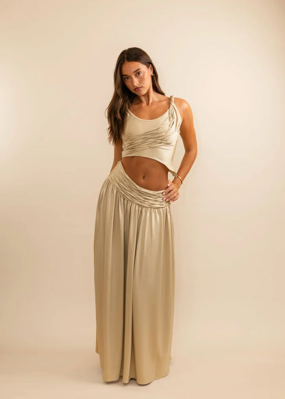 Koster Kulture Calypso Top & Skirt Gold
