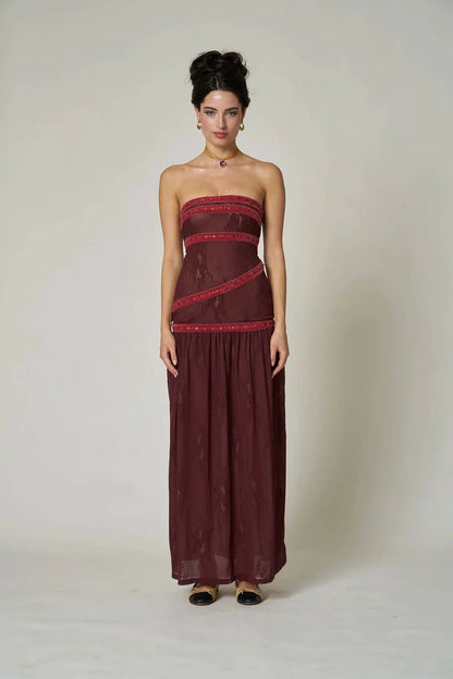 Fait Par Foutch Bordeaux Colette Dress Original