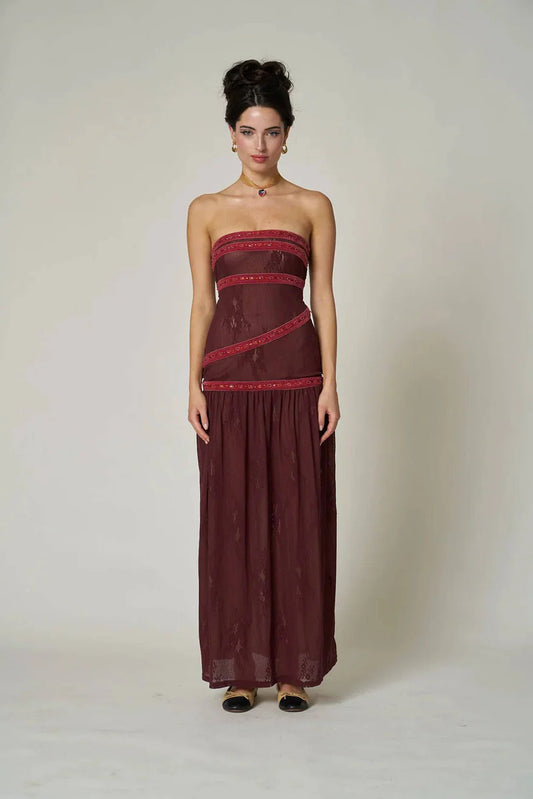 Fait Par Foutch Bordeaux Colette Dress Original